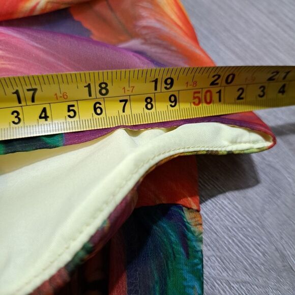 Goragal Summer Print Cutout Slip Long Boho Maxi Dress Orange Multi Color 2XL - Picture 8 of 17